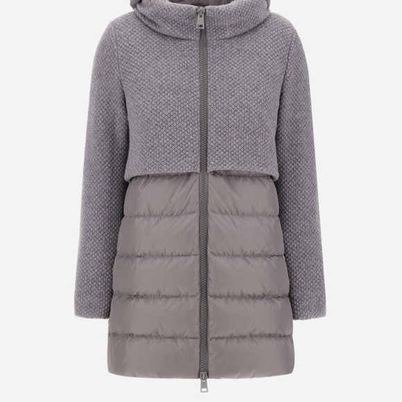 Herno mixed media jacket in grey, size 42 (US 10). - Picture 3 of 3